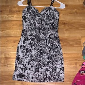 GUESS snake print corset dress